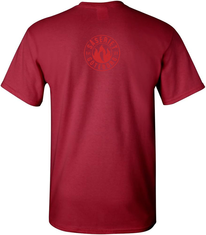 NY! T-shirt - 'HOT SAUCE' - Red on red