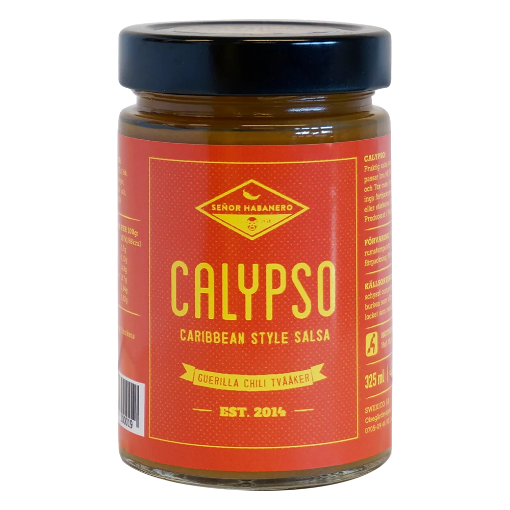 Calypso karibisk salsa, 325ml - Señor habanero - KORT DATUM!